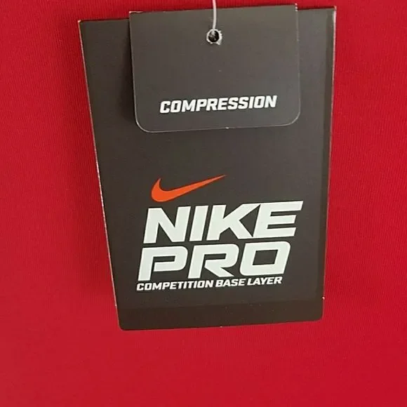 Nike Womens Pro Compression Shirt Red Small Nwt - Picture 6 of 8